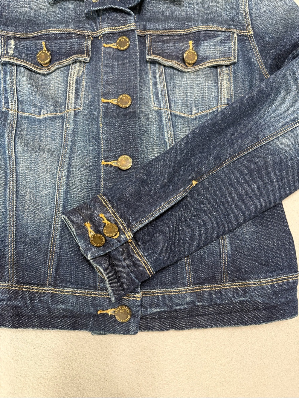 Paige Denim Jacket Small Women’s Blue Slim Fit Short Buttons - Picture 8 of 11